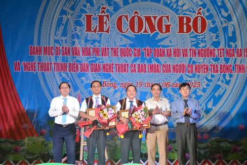 Công bố di sản văn hóa phi vật thể quốc gia Tết Ngã Rạ và Nghệ thuật Cà đáo của người Co