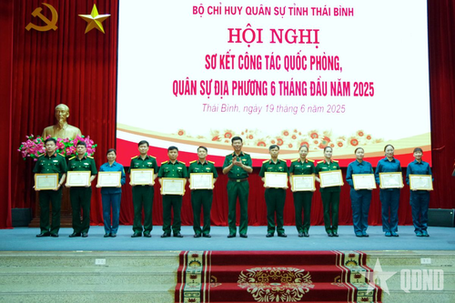 Bộ CHQS tỉnh Thái Bình sơ kết công tác quốc phòng, quân sự địa phương 6 tháng đầu năm