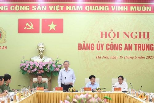 Hội nghị Đảng ủy Công an Trung ương 6 tháng đầu năm 2025