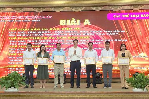 Tổ chức Lễ trao Giải Báo chí tỉnh Đồng Tháp lần thứ VIII năm 2025