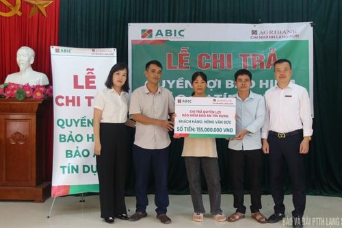 Chi trả 155 triệu đồng cho khách hàng tham gia bảo hiểm Bảo an tín dụng