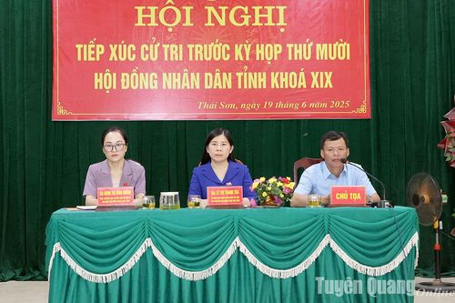 Phó Chủ tịch HĐND tỉnh Lê Thị Thanh Trà tiếp xúc cử tri huyện Hàm Yên