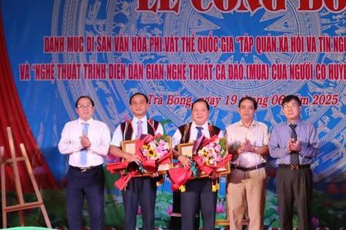 Hai loại hình nghệ thuật miền núi Quảng Ngãi được công nhận di sản phi vật thể quốc gia