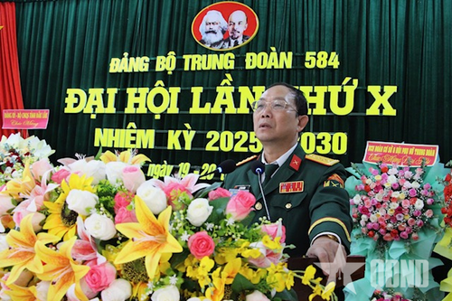 Đảng bộ Trung đoàn 584 (Đảng bộ Quân sự tỉnh Đắk Lắk) tổ chức thành công Đại hội lần thứ X