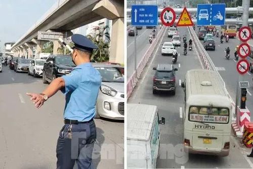 Hà Nội tách dòng ô tô, xe máy bằng dải phân cách cứng trên đường Phạm Văn Đồng và Võ Chí Công
