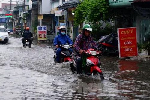 TPHCM mưa như trút gây ngập nặng, xe chết máy hàng loạt