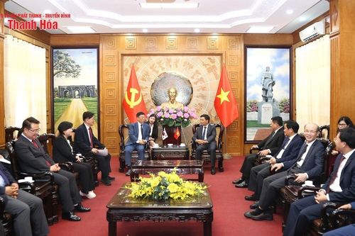 Bí thư Tỉnh ủy Nguyễn Doãn Anh tiếp xã giao thị trưởng TP Seongnam (Hàn Quốc)
