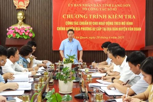 Lãnh đạo UBND tỉnh kiểm tra công tác chuẩn bị thực hiện chính quyền 2 cấp tại huyện Văn Quan