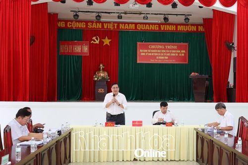 Vận hành thử nghiệm hoạt động chính quyền cấp xã mới tại huyện Khánh Vĩnh