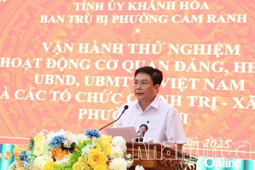 Vận hành thử nghiệm hoạt động phường Cam Ranh