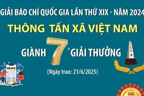 Thông tấn xã Việt Nam giành 7 giải thưởng tại Giải báo chí Quốc gia lần thứ XIX - Năm 2024