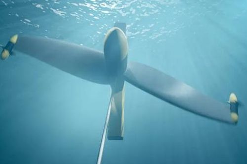 Turbine to như máy bay phản lực 'lội' ngược dòng hải lưu để tạo ra điện