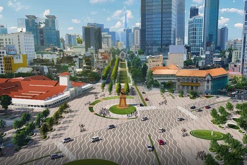 Diện mạo cảnh quan trước chợ Bến Thành với dự án cải tạo 145 tỷ đồng