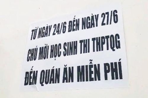 Chủ quán chay mời học sinh thi tốt nghiệp THPT đến ăn miễn phí
