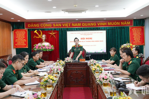 Thư viện Quân đội tổ chức Hội nghị sơ kết nhiệm vụ 6 tháng đầu năm 2025