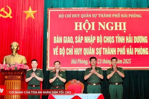 Bàn giao, sáp nhập Bộ CHQS tỉnh Hải Dương về Bộ CHQS TP Hải Phòng