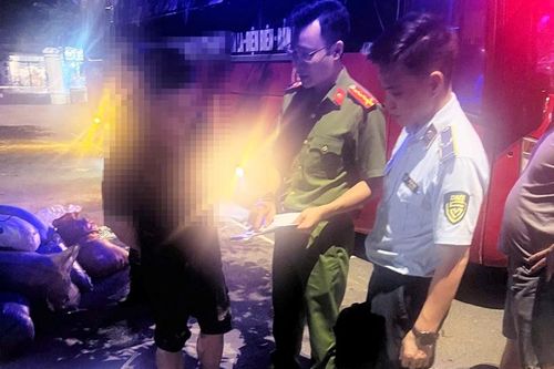 Xe khách vận chuyển gần 1 tấn nội tạng động vật đang bốc mùi