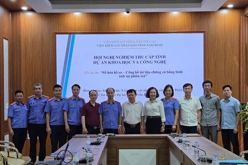 VKSND tỉnh Nam Định hoàn thành dự án 'Số hóa hồ sơ – Công bố tài liệu, chứng cứ bằng hình ảnh tại phiên tòa'