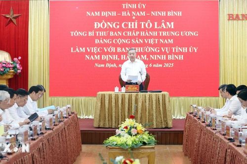 Tổng Bí thư làm việc với Ban Thường vụ Tỉnh ủy Nam Định, Hà Nam, Ninh Bình