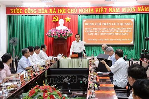 Ban Chính sách, chiến lược Trung ương kiểm tra bộ máy vận hành mới cấp phường, xã ở Ninh Thuận