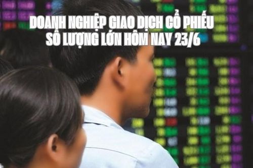 Chứng khoán hôm nay 23/6: 4 doanh nghiệp giao dịch cổ phiếu số lượng lớn