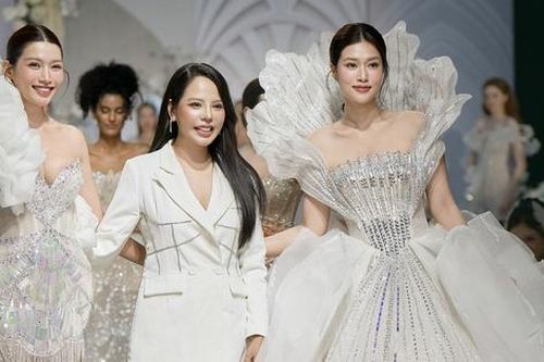Hoa hậu Thiên Ân, Á hậu Quỳnh Châu diện váy cưới phá cách