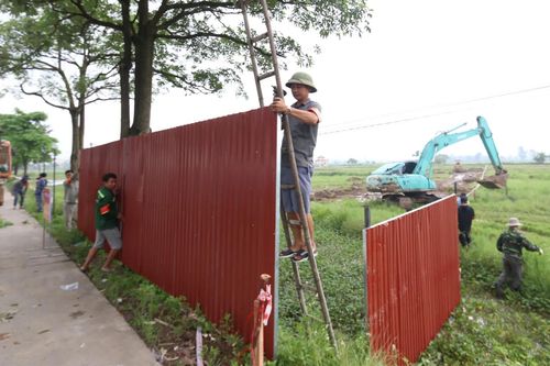 Thạch Thất cưỡng chế GPMB cụm công nghiệp Chàng Sơn