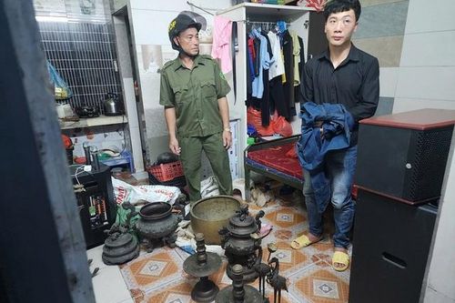 Gã thanh niên Hải Dương trộm cắp hàng loạt đồ thờ cúng ở chùa, nhà văn hóa