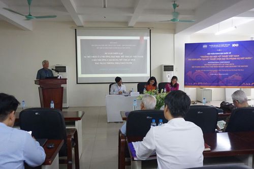 Hội thảo khoa học quốc tế 'Trường Đại học Mỹ thuật Việt Nam 100 năm kiến tạo mỹ thuật hiện đại và phụng sự đất nước'.