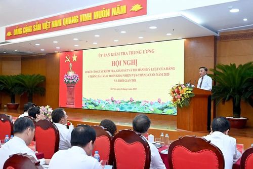 Ủy ban Kiểm tra Trung ương sơ kết công tác kiểm tra, giám sát và thi hành kỷ luật của Đảng 6 tháng đầu năm