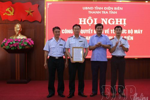 Công bố quyết định về tổ chức bộ máy Thanh tra tỉnh Điện Biên