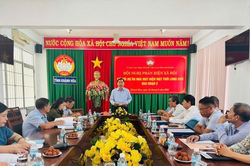 Ban Thường trực UBMTTQ Việt Nam tỉnh Khánh Hòa: Phản biện xã hội đối với Dự án Nhà máy Điện mặt trời Long Sơn - giai đoạn 2