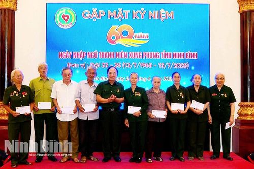 Ban Liên lạc Cựu thanh niên xung phong Đội 33-25 Ninh Bình tổ chức gặp mặt nhân kỷ niệm 60 năm ngày nhập ngũ