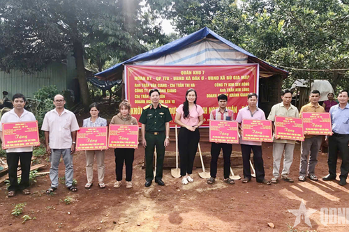 Đoàn Kinh tế - Quốc phòng 778 khởi công xây nhà tặng đồng bào dân tộc thiểu số