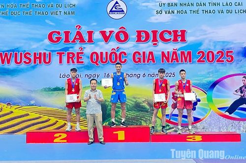 Tuyên Quang giành 10 huy chương tại Giải vô địch Wushu trẻ quốc gia