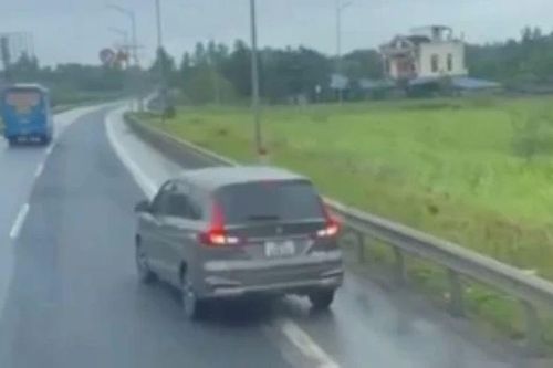 Nữ tài xế lùi xe trên cao tốc bị phạt 35 triệu