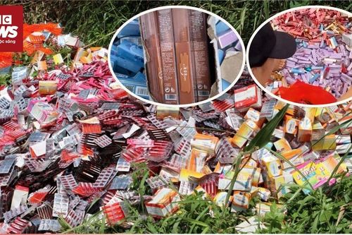 Thuốc hết hạn, mỹ phẩm bị vứt bỏ la liệt như rác thải