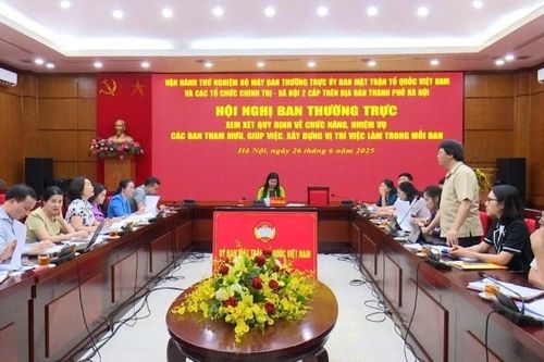 Vận hành thử Ban Thường trực Ủy ban Mặt trận Tổ quốc Việt Nam hai cấp tại Hà Nội