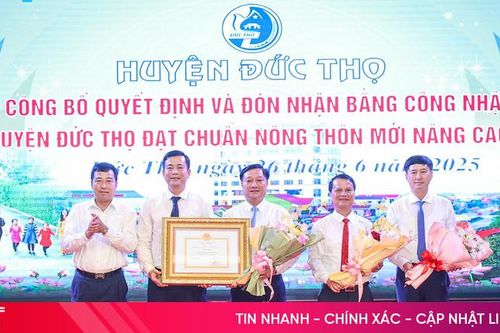 Hương Khê, Đức Thọ đón nhận bằng công nhận huyện đạt chuẩn NTM, NTM nâng cao