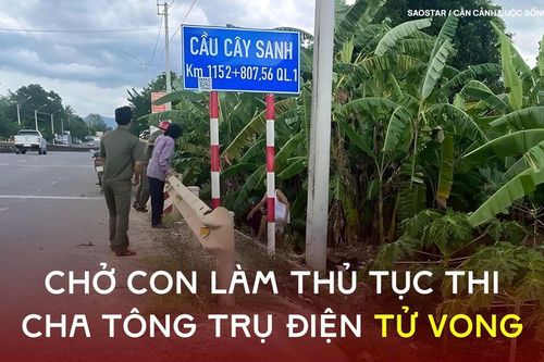 Chở con đi làm thủ tục thi tốt nghiệp THPT, cha tông vào trụ điện không qua khỏi