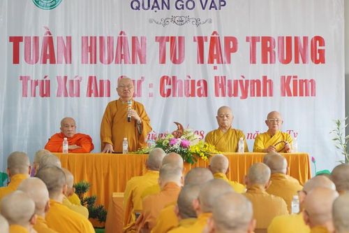 Phật giáo Q.Gò Vấp khai mạc tuần huân tu tập trung tại trường hạ chùa Huỳnh Kim