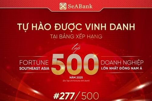 SeABank tăng 10 bậc trên bảng xếp hạng Fortune Southeast Asia 500