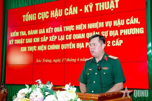 Tổng cục Hậu cần – Kỹ thuật kiểm tra kết quả thực hiện nhiệm vụ hậu cần, kỹ thuật tại BĐBP tỉnh Sóc Trăng