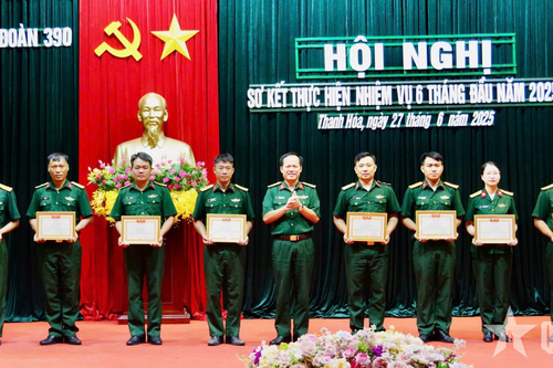 Sư đoàn 390 sơ kết công tác 6 tháng đầu năm 2025