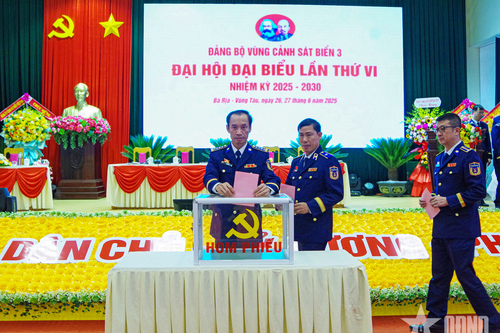 Đảng bộ Vùng Cảnh sát biển 3 tổ chức Đại hội đại biểu nhiệm kỳ 2025-2030