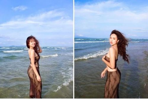 Con gái cựu hoa khôi bóng chuyền Kim Huệ đi biển 'cực cháy'
