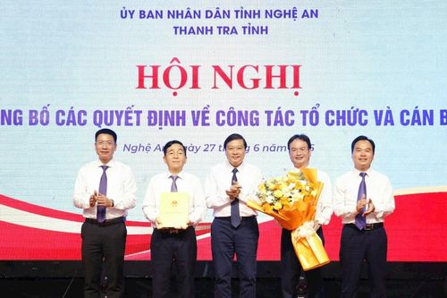Công bố quyết định tổ chức lại cơ quan Thanh tra tỉnh Nghệ An