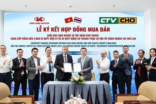 Sau Hàn Quốc, xe buýt Kim Long tiếp tục chinh phục thị trường Thái Lan
