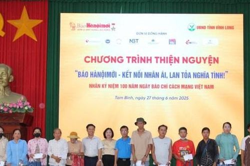 Chương trình thiện nguyện của Báo Hànôịmới tại Vĩnh Long: Kết nối nhân ái, lan tỏa nghĩa tình