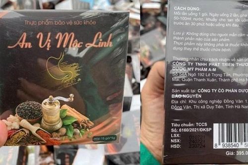 Bộ Y tế cảnh báo người tiêu dùng không sử dụng sản phẩm bảo vệ sức khỏe An vị Mộc Linh